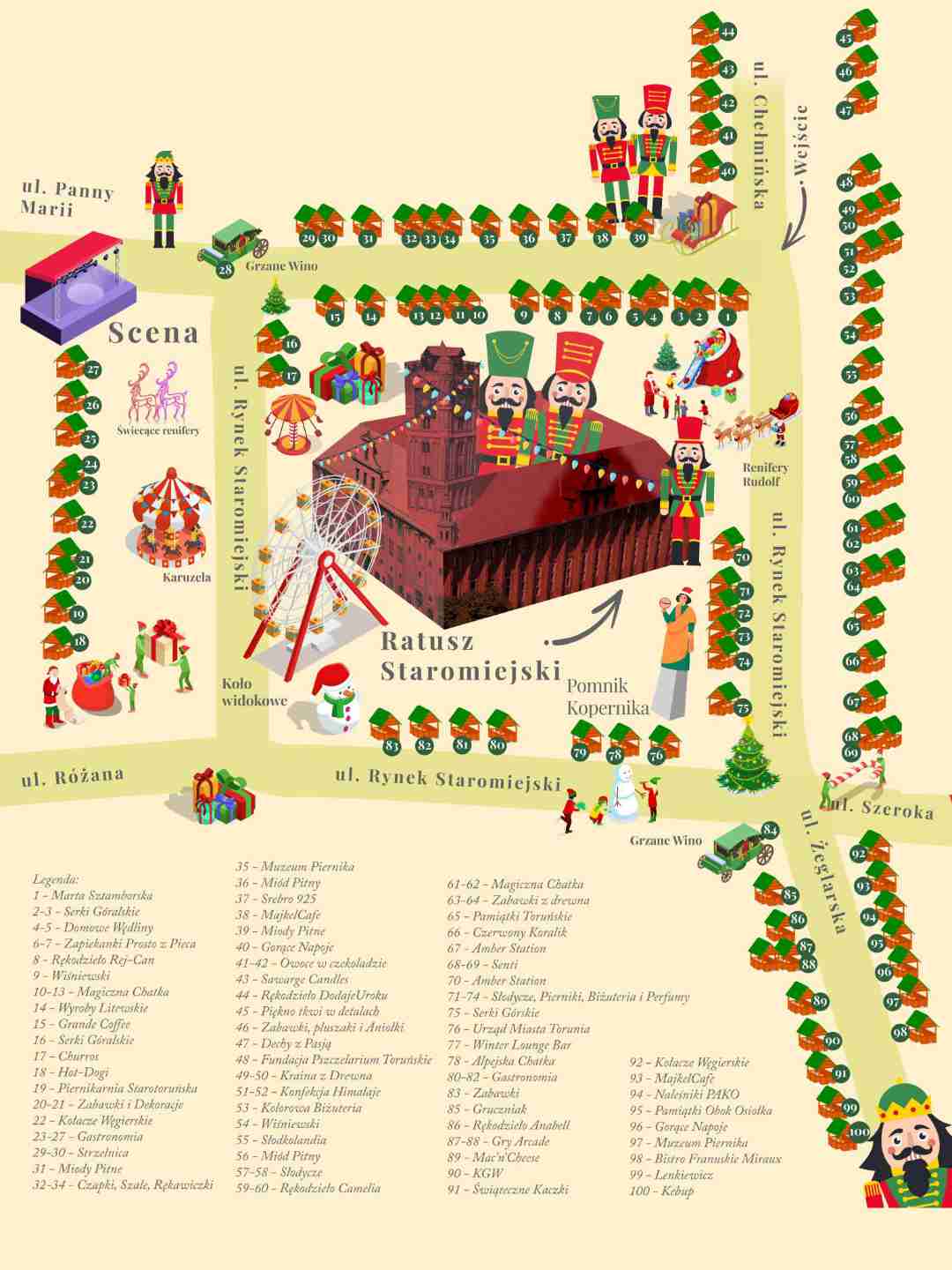 🎄Jarmark Bożonarodzeniowy w Toruniu 2025 – program, atrakcje, mapa